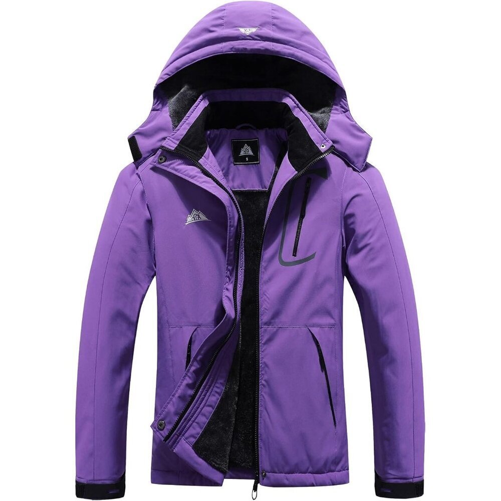 Women's Purple Waterproof Ski Jacket Warm Winter Coat Outdoor Snowboard Jacket